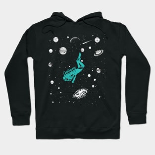 Scuba Diving In Saturn Solar System Space Scuba Diver Hoodie